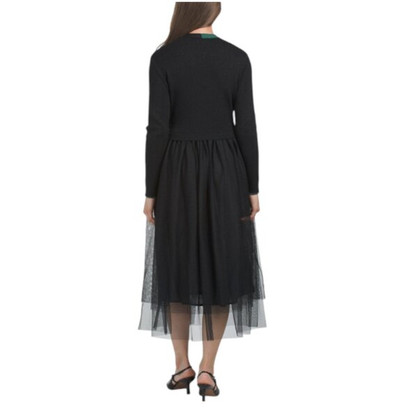 NANCY YANG Tie Neck Midi Dress - Picture 2 of 3
